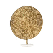 Figura decorativa de diseño de metal dorado 46cm
