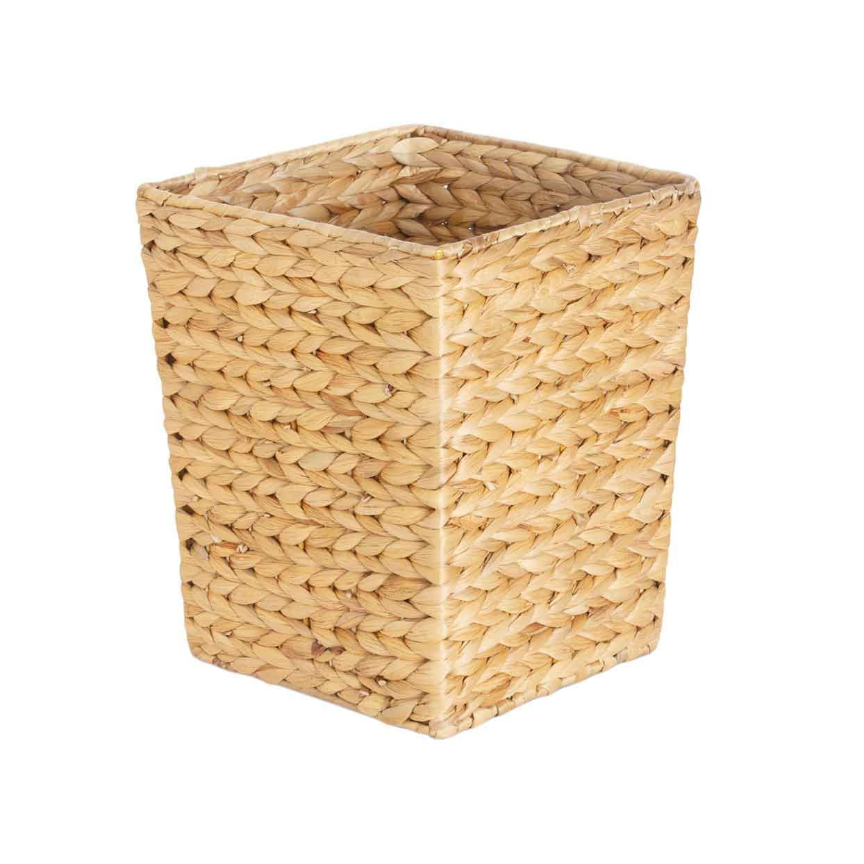 Papelera cuadrada de fibra natural
