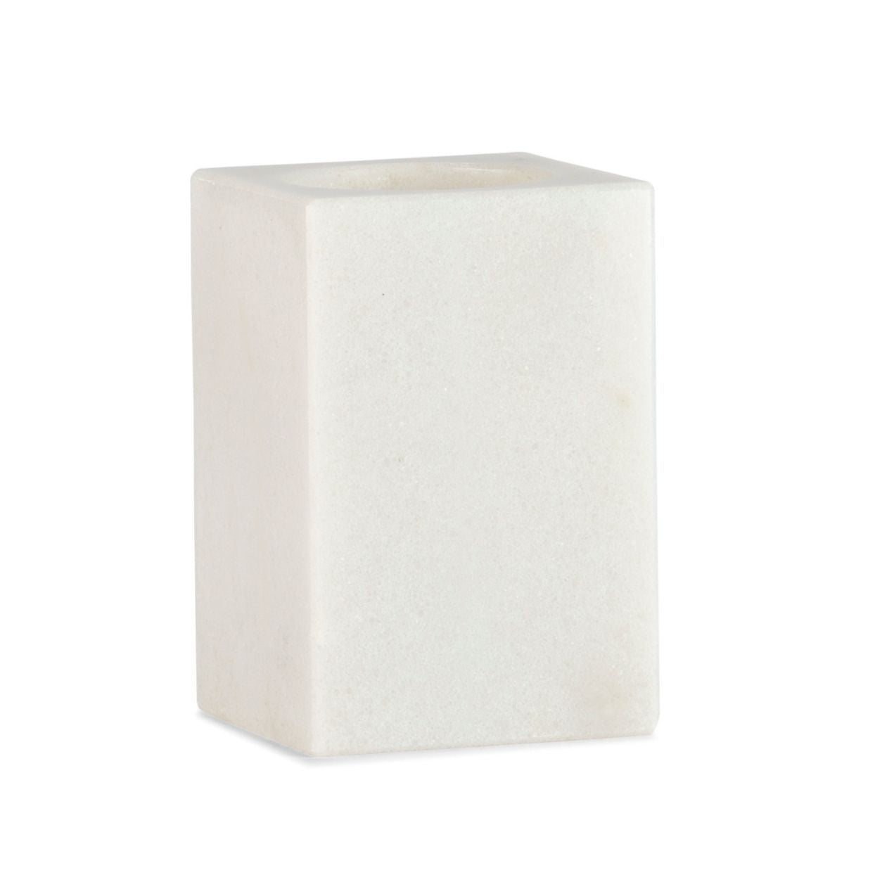 Portacepillos de baño de mármol blanco